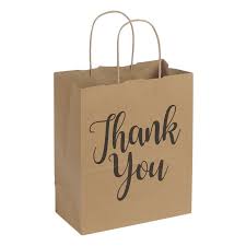 These ideas will help you create unique thank you messages customized to the recipient. Medium Kraft Thank You Paper Shopping Bags 8 L X 4 D X 10 H Case Of 100 Walmart Com Walmart Com