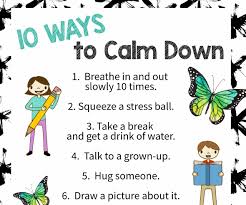 Free printable and online coloring pages for kids for classroom & personal use. 10 Ways To Calm Down A Free Printable Poster Art Is Basic An Elementary Art Blog