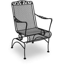 Dogwood Coil Spring Dining Arm Chair Wrought Iron Outdoor Furniture Outdoor Rocking Chairs Outdoor Dining Chairs