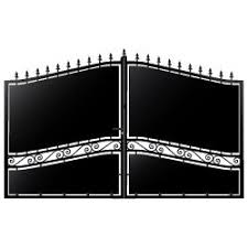 Portail En Fer Noir Molene 3m Hauteur 1 95m Double Battants Portail En Fer Portail Portail Fer Forge