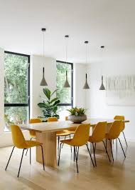 Fitty Wun By Feldman Architecture Dining Room Design Modern Dining Room Yellow Dining Chairs