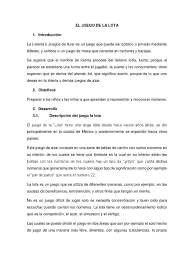 Formalmente hablando, un juego es conceptualizado como la actividad que puede llevar a cabo uno o más sujetos calificados como jugadores. El Juego De La Lota Sergio Ocio