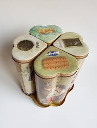 retro vintage enamel storage tins