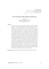 Indonesian (bahasa indonesia) indonesian, an austronesian language, is a standardized form of malay and is spoken throughout indonesia. Pdf The Teaching Of Efl Writing In Indonesia The Teaching Of Efl Writing In Indonesia