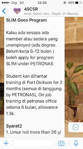 Petronas job and vacancy offer: On Twitter Slim Gees Program Freshgraduate Sl1m Unemployed Kerjakosong Vacancy