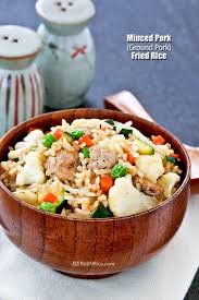 Minced Pork Fried Rice Recipe Pork Fried Rice Tasty Fried Rice Rice Dishes