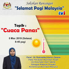 5 desember 2019 1.29 am. I Medik Akan Ke Udara Sebentar Lagi Topik Cuaca Panas Yang Akan Di Sampai Oleh Dr Thahiratul Asma Jangan Lupa Saksikan Di Tv1 Facebook
