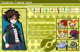 The pokémon card on the left is dynamically updated by filling out the below form: My Trainer Card Pokemon Amino