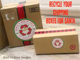 Create a product, mailer, or shipping box that's tailored to your preferences in size, material, color, quantity, and design. Santa S North Pole Box Recycle Tagsinstant Etsy