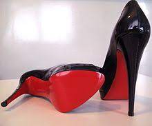 Black heels with red bottoms. Christian Louboutin Wikipedia