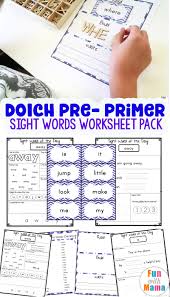 Check spelling or type a new query. Free Dolch Pre Primer Sight Words Worksheets Fun With Mama