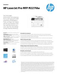 This driver includes a complete solution that you will need to install your hp printer on your computer. Hp M227fdw Specification Manualzz