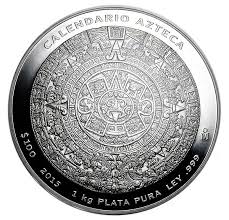 Mexico 2015 Aztec Calendar 100 1 Kilo Silver Coin With Images Silver Coins Coins Aztec Calendar