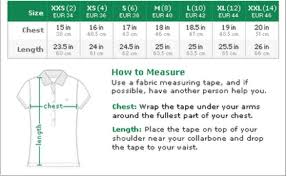 Lacoste Size Chart Www Bedowntowndaytona Com