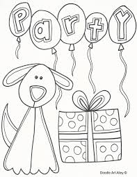 But most of all, they're sweet and loving. Pet Birthday Coloring Pages Doodle Art Alley