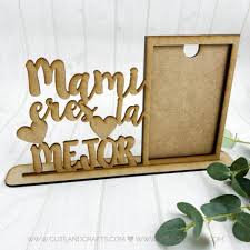 Ideas originales para madres como flores a domicilio, desayunos a domicilio, regalos personalizados. Regalo Para El Dia De La Madre Marco Mami Eres La Mejor Sin Pintar Cute Crafts
