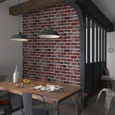 Papier Peint Intisse Brickwall Coloris Rouge Brique Briquette De Parement Papier Peint Brique Rouge Brique