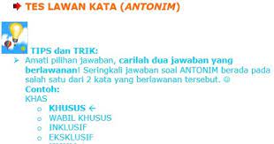Check spelling or type a new query. Soal Lawan Kata Antonim Untuk Awam Ini Loh Kunci Jawabannya Kumpulan Soal Dan Pembahasan Un Uambn Uasbn Unbk