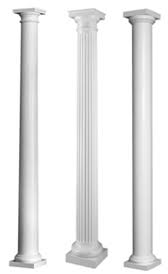 A groove or channel, esp. Round Fiberglass Porch Columns Curb Appeal Products