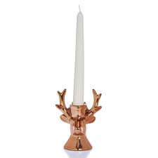 Wilko Copper Stag Head Christmas Candle Holder Wilko
