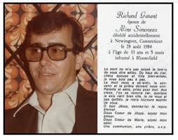 Garant Richard (1951-1984) époux de Aline Simoneau
