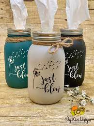 Mason Jar Tissue Holder Etsy Mason Jar Fun Easy Mason Jar Crafts Diy Mason Jar Diy Projects
