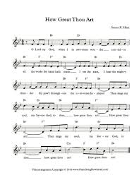 Arrangement for piano, ssa, lyrics and vocal. How Great Thou Art Free Lead Sheet With Melody Lyrics And Chords