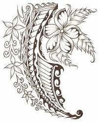 Shark teeth and ocean polynesian. Polynesian Flower By Kamu Kamu Polynesian Tattoo Tribal Tattoos Polynesian Tattoo Designs