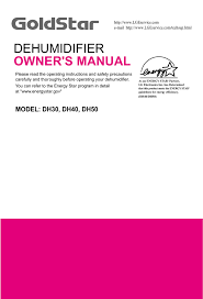 Goldstar Dh30 Dehumidifier User Manual Manualzz Com