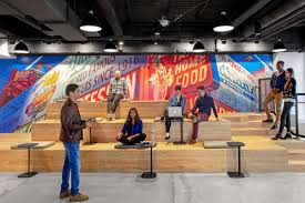 Booking Com Offices New York City Office Snapshots In 2020 City Office New York Graffiti Environmental Graphics