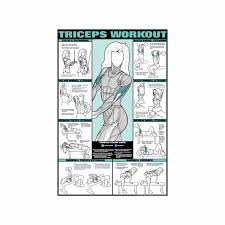 tricep workout poster laminated