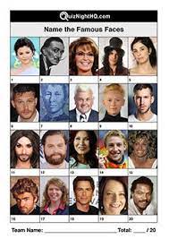 Displaying 22 questions associated with risk. Trivia Round Name These Famous Faces Famous Faces Pub Quiz Questions Face