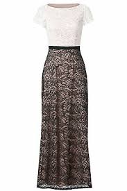 Alex Evenings Black White Sheath Dress Size 12p Lace Overlay