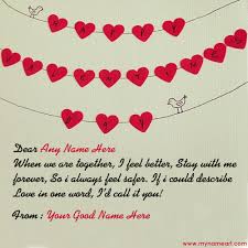 February 14th has never been sweeter. Write Lover Couple Name On Valentine Day 2020 Card