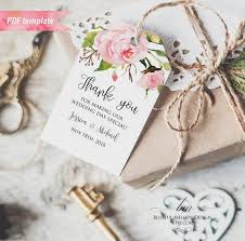 Printable Blush Pink Floral Gift Tag Wedding Thank You Tag Name Tag Favor Tag 2x3 Wedding Gift Tags Wedding Favor Tags Wedding Thank You