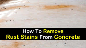 All you do is mix it up in a bucket with hot water. 3 Smart Simple Ways To Remove Rust Stains From Concrete