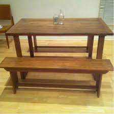 The tongue and groove craftsmanship that creates this table really shows off clean smooth lines and solid pine make this table and benches a warm, welcoming addition to. Rustic Dining Table And Bench Seats The Timber Shack