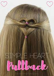Triple Heart Pullback Cute Simple Valentine S Day Hairstyle Valentine S Day Hairstyles Heart Hair Cute Hairstyles For Kids