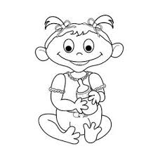 Black And White Children Clipart Clip Art Black And White Baby Girl With Pigtails Holding Milk Bottle Black And White Drawing Baby Girl Clipart Clip Art Black And White Baby