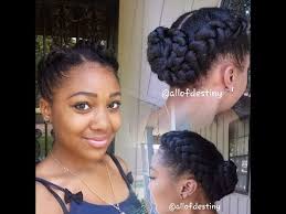 Two Braids Into A Low Braided Bun Summer Style By Momma Natural Hair Styles Two Braid Hairstyles Hair Styles