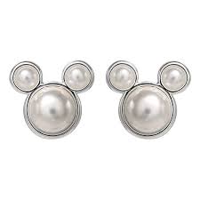 Disney Mickey Mouse Pearl Stud Earrings Jewellery Superdrug