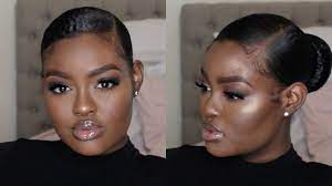Sleek Slicked Back Bun Laid Baby Hairs Tutorial Video Natural Hair Bun Styles Natural Hair Styles Hair Videos Tutorials