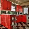 The kitchen's vintage cabinets got a precious diy update with a pastel color palette. 1