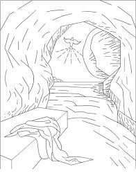 Jesus christ cartoon coloring page. Empty Tomb Religious Easter Free Print And Color Online