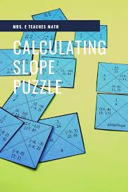 Slope From Two Points Square Puzzle High School Math Lesson Plans Algebra Interactive Notebooks Middle School Math Lesson Plans