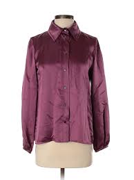 details about louis vuitton women purple long sleeve silk top 36 french