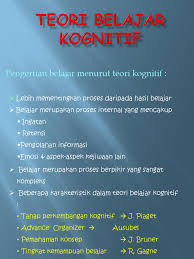 Selain itu beberapa konsep tertentu, seperti intelegensi, belajar dan pengetahuan yang mendasari teori ini sukar dipahami dan pemahaman itu sendiripun belum tuntas. 03 Teori Belajar Kognitivisme