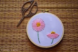 Hand embroidery flower design,needle point art,floral embroidery pattern ,সহজে সুন্দর ফুল সেলাই করুন. Stitch Flowers Lazy Daisy Sarah S Hand Embroidery Tutorials