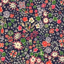Tissu Popeline De Coton Liberty Kayoko Tissus Tissu Fee Marraine