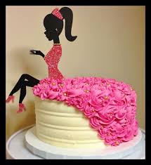 Birthday Cakes For Ladies 2020 Pretty Silhouette Lady Cake In 2020 Cake Birthday Cakes For Women Cakes For Women